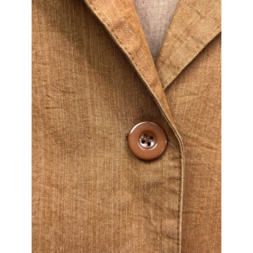 Gold Flava Jacket Womens 20 Brown Cotton Blend Button Front‎ Twill Unlined